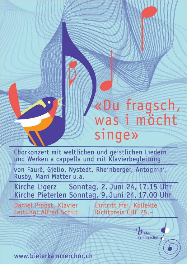 Logo - Bieler Kammerchor: «Du fragsch, was i möcht singe»
