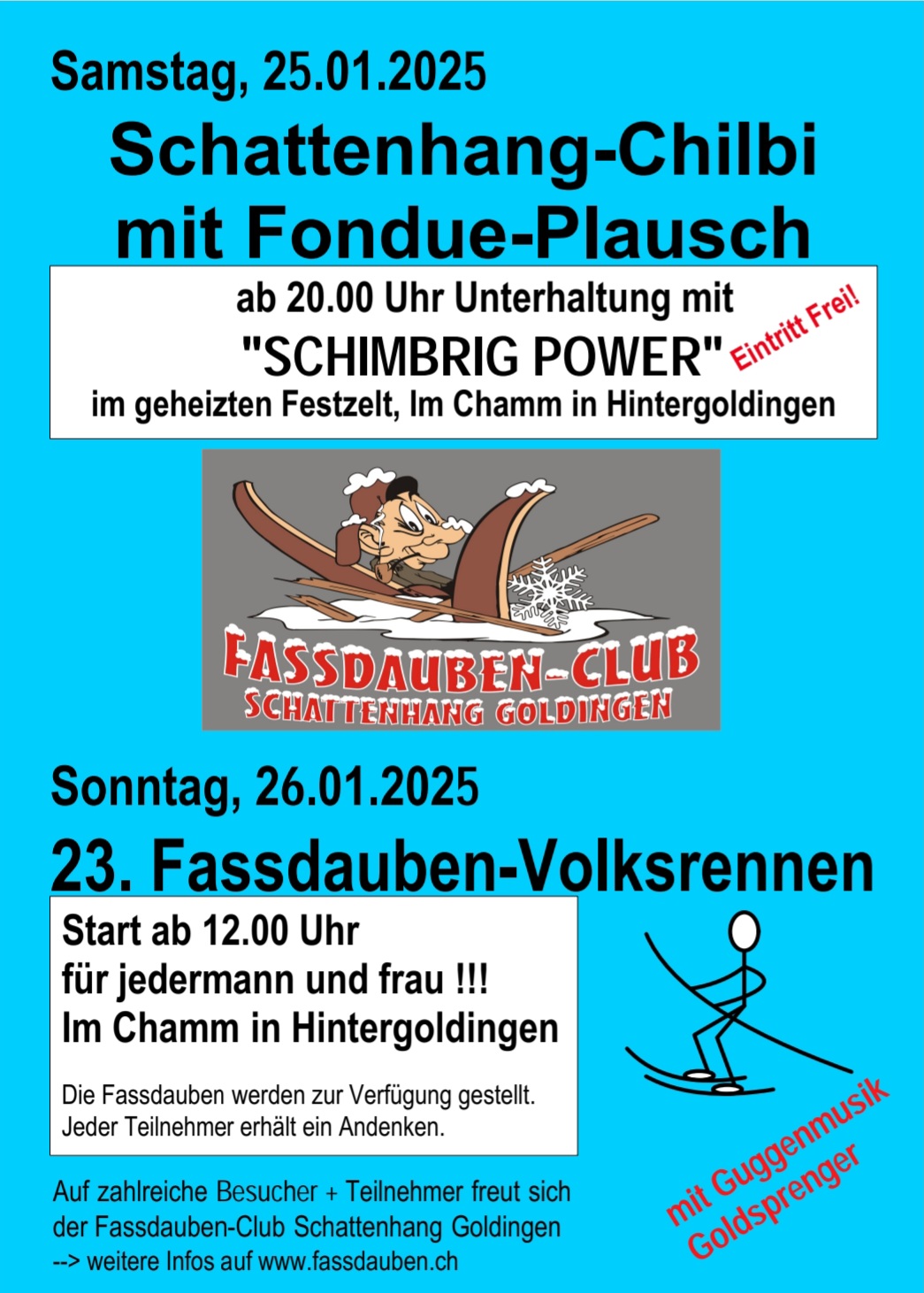 Logo - Schattenhang-Chilbi mit Fondue-Plausch und Unterhaltung mit SCHIMBRIG POWER